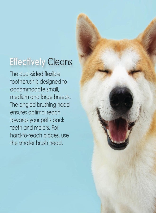 Ora-Clens Dual Ended Toothbrush- Ergonomic Angled Design, Long Flexible Neck, Lightweight, Comfortable, Helps Control Tartar, Plaque & Bad Breath for Dogs and Cats. - Image 4